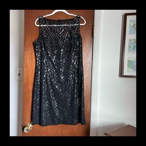 American Living Black Sequin Mini Dress